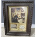 Titanic related memorabilia, framed print, photo a