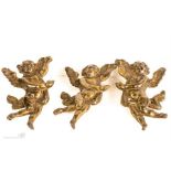 Three 17th century Italian bronze cherubs, each 9c