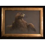 Joel Kirk (20th century): Eagle, pastel on paper.