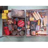 A quantity of tins of various make and size. (2 bo