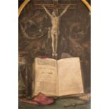 A still life watercolour depicting Corpus Christi,