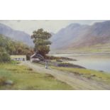 Warren Williams (1863-1941) Welsh landscape artist, cottage
