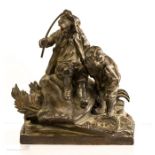 Theodore Gechter (1796-1844): bronze group of youn