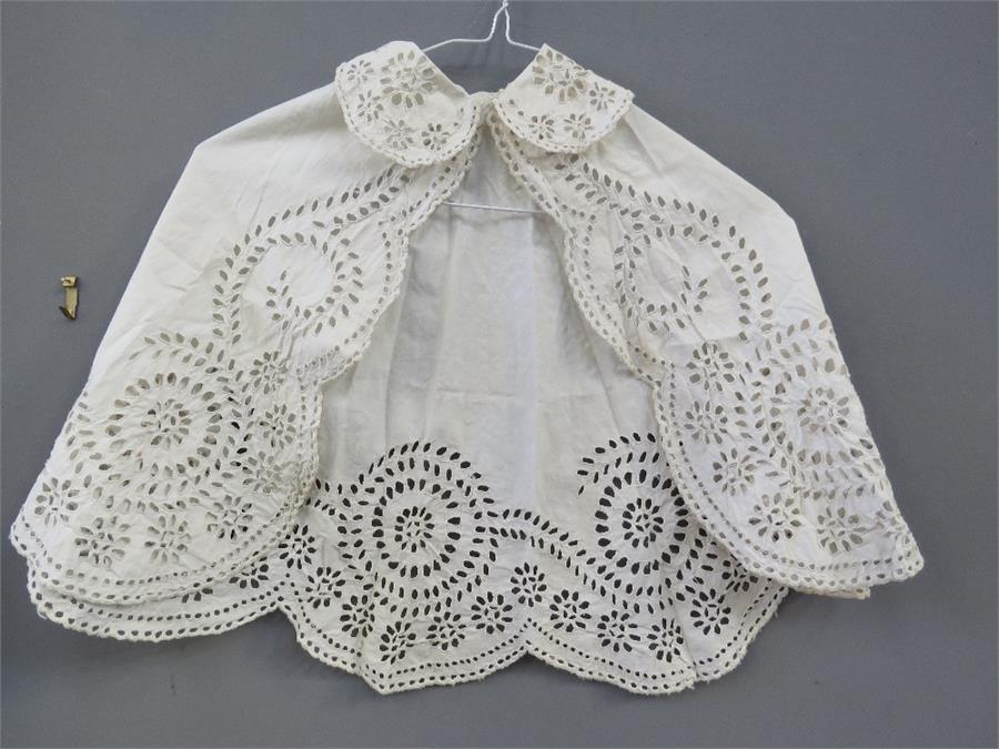 An Edwardian embroidered christening cape.