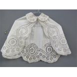 An Edwardian embroidered christening cape.