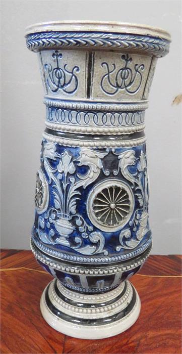 A Doulton Lambeth style vase.