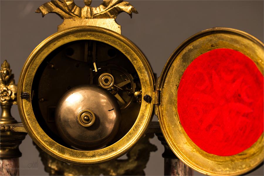 A French clock garniture by L'Esperance Henri Godc - Image 3 of 3