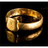 A 22ct gold signet ring, size M/N 3.4g.