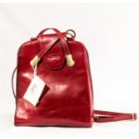 A Francinel red leather bag.