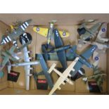 Die Cast model aeroplanes including labelled stand