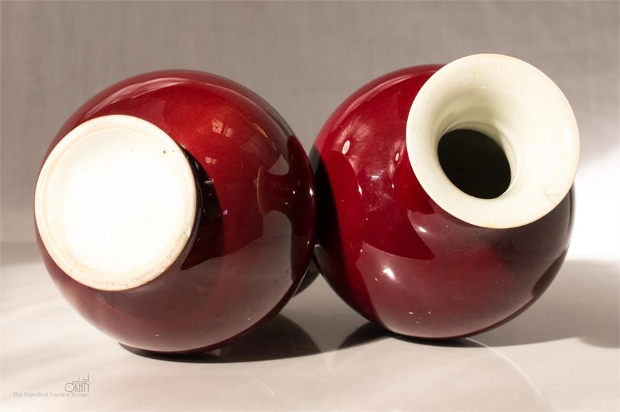 A pair of Sangue de Boeuf Chinese vases, 14cm high - Image 2 of 2