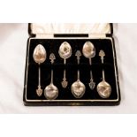 A set of six silver spoons, Birmingham AJB, 1.13to