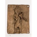 A bronze Benin plaque.