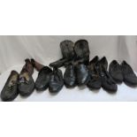 A quantity of gentleman's shoes, including cowboy