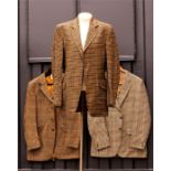 Three checked wool jackets: Joshua Taylor, Bladon