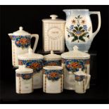 A quantity of French porcelain, including jugs.