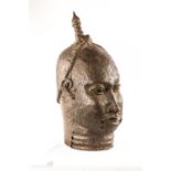 An African Benin royal bronze head.