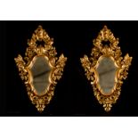 A pair of 18th century Italian giltwood wall mirro