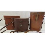 Two pairs of binoculars and leather case for 2A 23