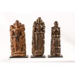 A group of three early Indian Madras carved figure