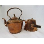 Two bronze kettles.