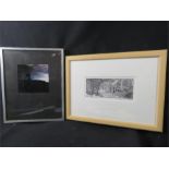 Ian Stephens: Bleak Midwinter 1996, wood engraving, 20/50 and colour photograph Coalpit, 11½ by 12½