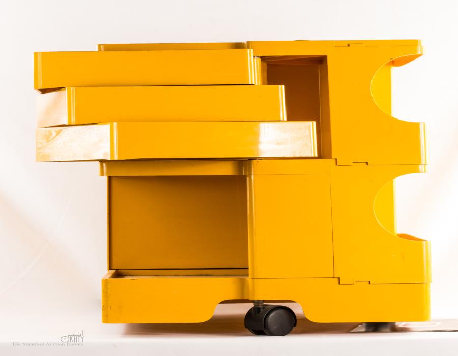 Boby by Joe Columbo c.1968. Italian designed modular storage office trolley in Yellow with - Bild 2 aus 7