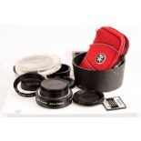 KENKO N-AF 1.4X TELEPLUS PRO 300 lens converter with caps and various Nikon caps, a Hoya filter,