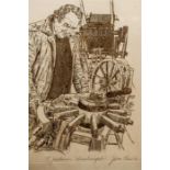 John Chink: T Willison Wheelwright, limited edition print; 17/50 77 by 56cm.