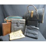 A Shilton travel bag, gents Enny bag, gents black leather satchel and a small black leather