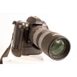 Fujifilm Finepix S2 pro camera body (Nikon F mount) with NIKON zoom lens: Nikon ED AF NIKKOR 80-