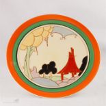 The Bizarre Collection by Clarice Cliff from Midwinter, Summerhouse plaque, diameter 34cm.