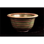I Legni di Pirondini Valtellina, deep Italian wooden bowl with concentric circles of varying colour,