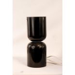 Black Glass Habitat Lamp, approximately 30cm high.