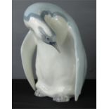 A Bowram porcelain penguin, signed to the base.