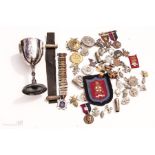 A group of Boys Brigade, and Church Lads Brigade badges, medals and shooting trophy.