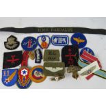 A selection of American Air Force cloth badges etc.