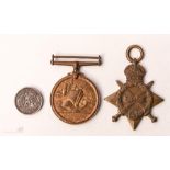 WWI medals to include 14/15 Star 525 DVR J Wolley RFA and Mercantile Marine Medal to William F