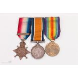 A 1914 Star trio with Mons Bar, to GNR E Goodhall RFA 19419.