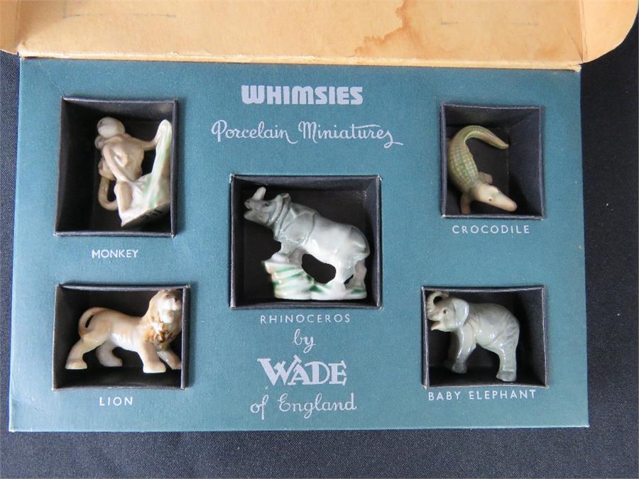 Wade Whimsies, a boxed group of five African jungle animals, 1955-58.