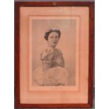 A portrait of Queen Elizabeth the Queen Mother by Dorothy Wilding, with original ink signature