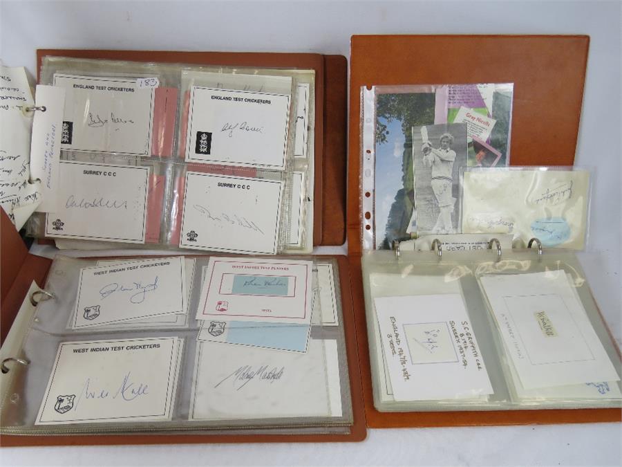 Three albums of signatures of England Test Cricketers, West Indian Test Cricketers: album 1 – 73