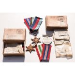 Two Air Ministry boxed WWII medal groups.