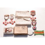 WWII British Red Cross medal group to include Anti Gas training, 1944 ARP medal and Defence medal