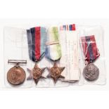Medal group WWI Mercantile Marine medal, to James W Green, with 39/45 Star, Atlantic Star, France