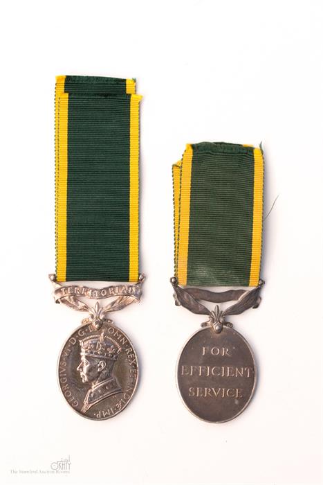 Two Territorial medals, Pay Corps.