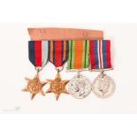 WWII mounted medals Burma Star etc.
