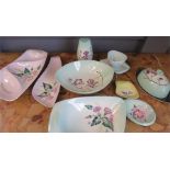 A group of Carltonware, hand painted, Registered Australian design, orchids and others.