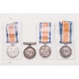 Four WWI British War Medals, 322603 A Cpl., GT Hudgell RE., T4/263740 DVR H W Catt ASC., 49418 PTE A