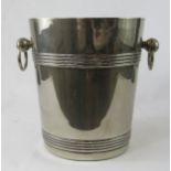 A silver plated champagne bucket, 22cm high.